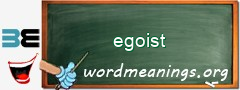 WordMeaning blackboard for egoist